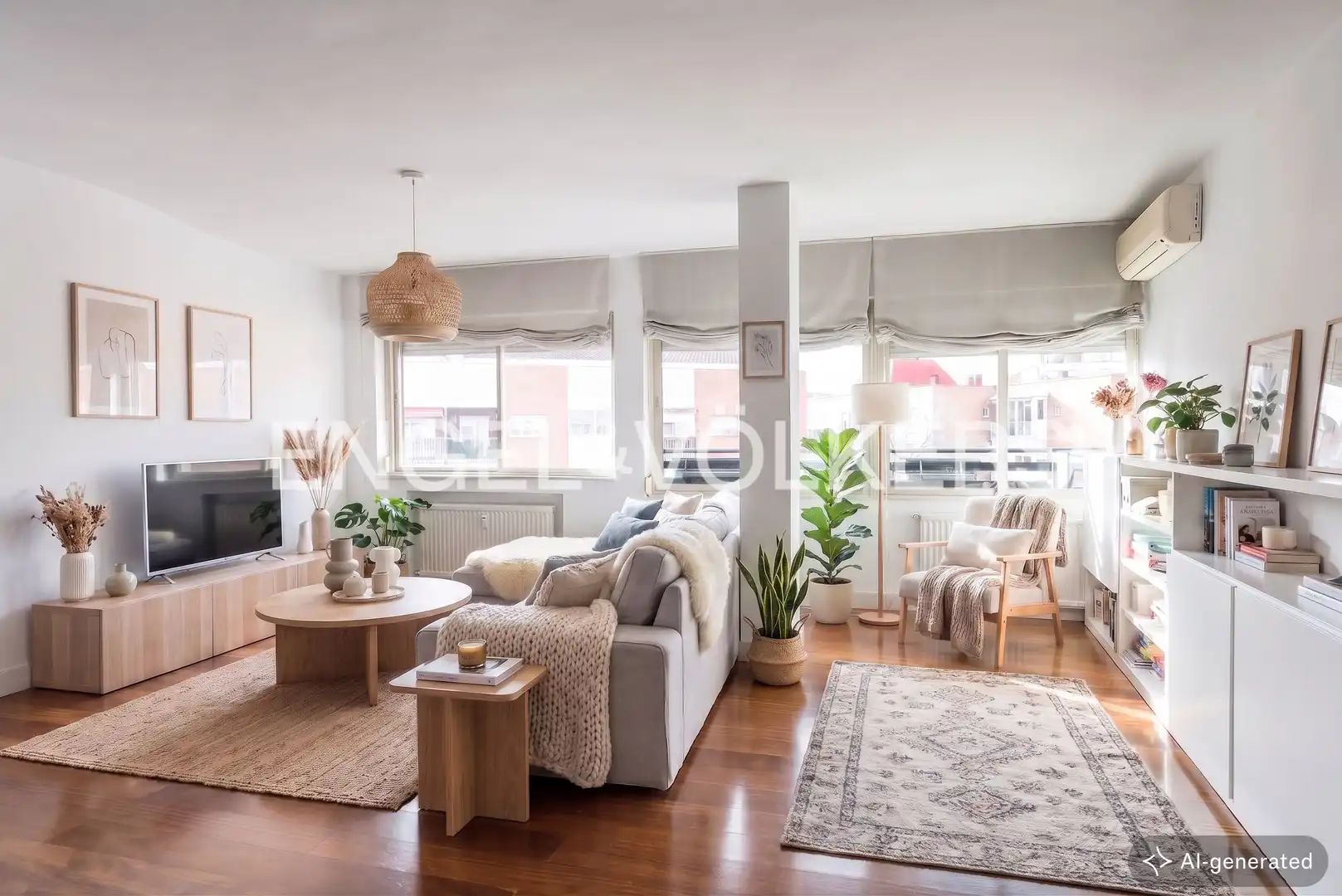 Living room of Flat for sale in Madrid  with Air Conditioner, Heating and Parquet flooring