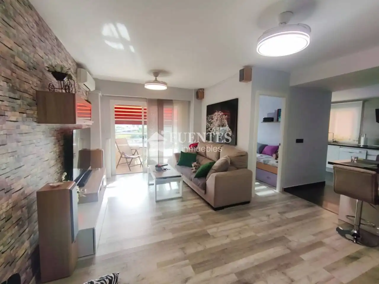 Living room of Flat for sale in Alicante / Alacant  with Air Conditioner, Terrace and Furnished