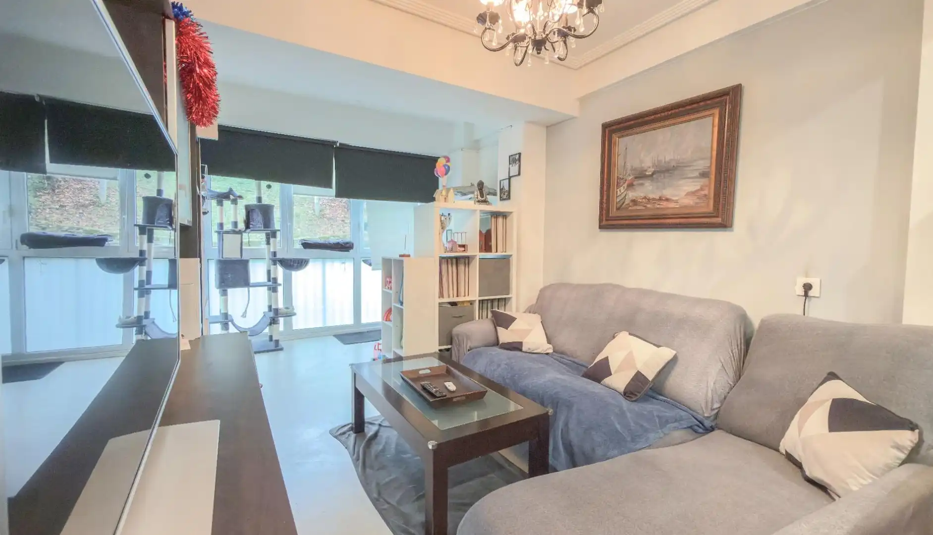 Sala de estar de Piso en venta en Donostia - San Sebastián  con Calefacción, Parquet y Trastero
