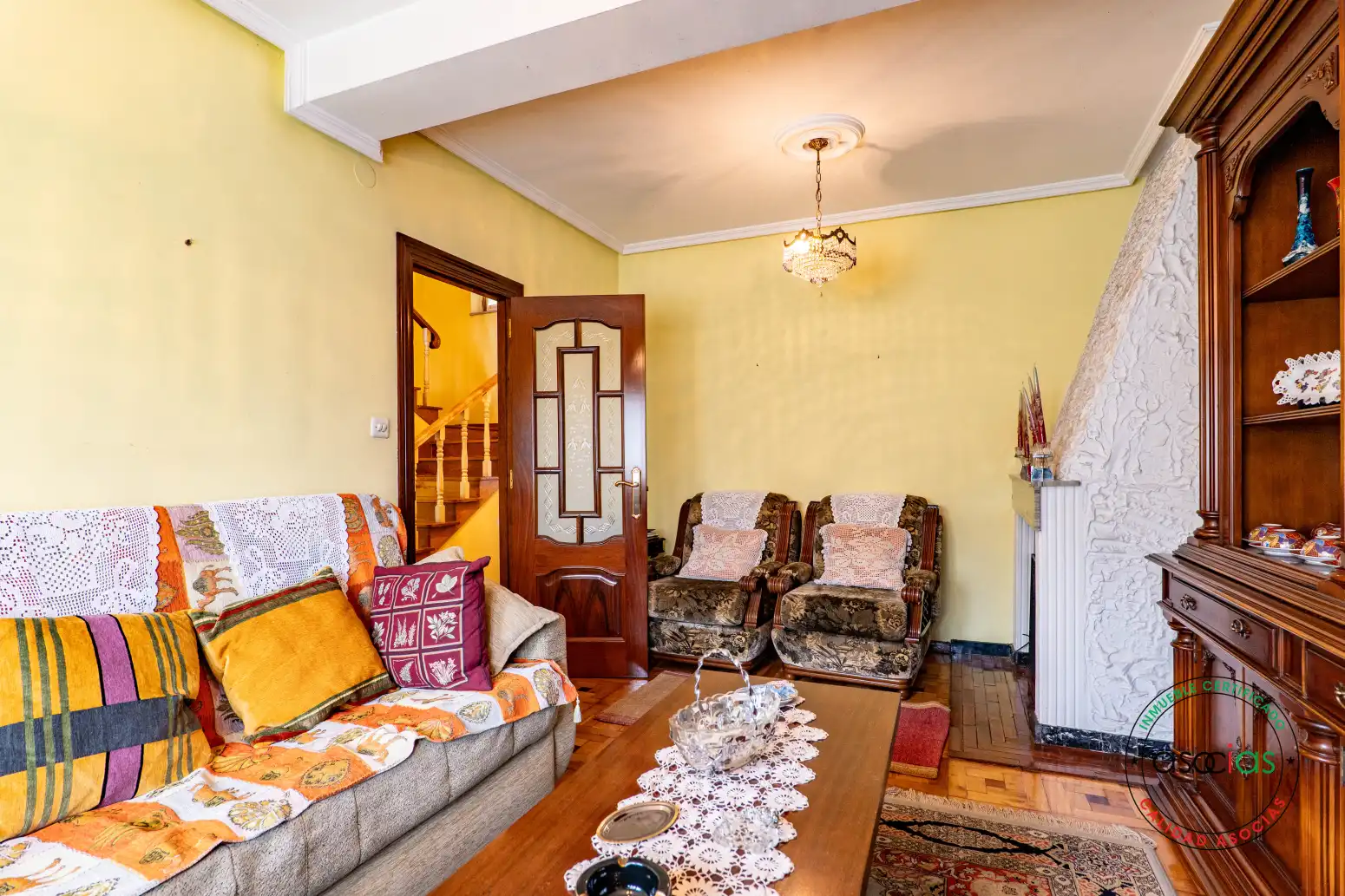 Living room of Houses for sale in Laviana  with Heating, Parquet flooring and Terrace
