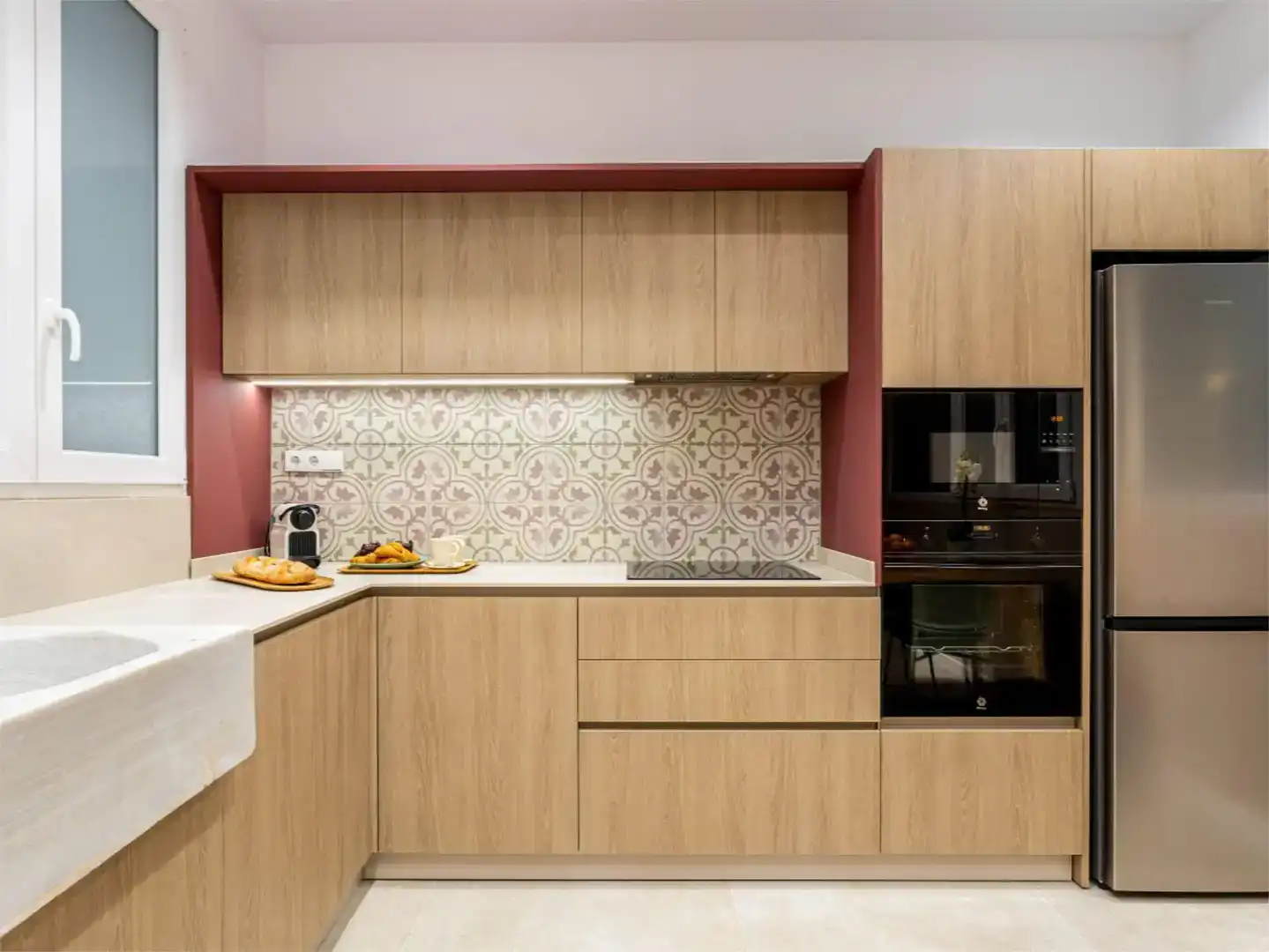 Cocina de Piso de alquiler en Valencia con Aire acondicionado, Jardín privado y Amueblado