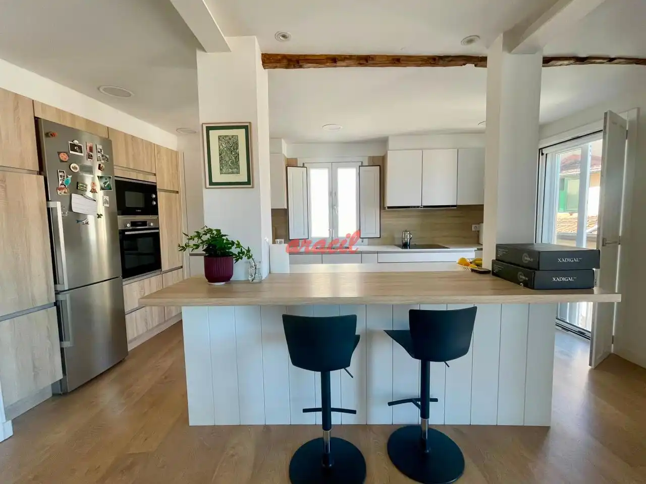 Kitchen of Flat for rent in Ourense Capital   with Air Conditioner, Heating and Furnished