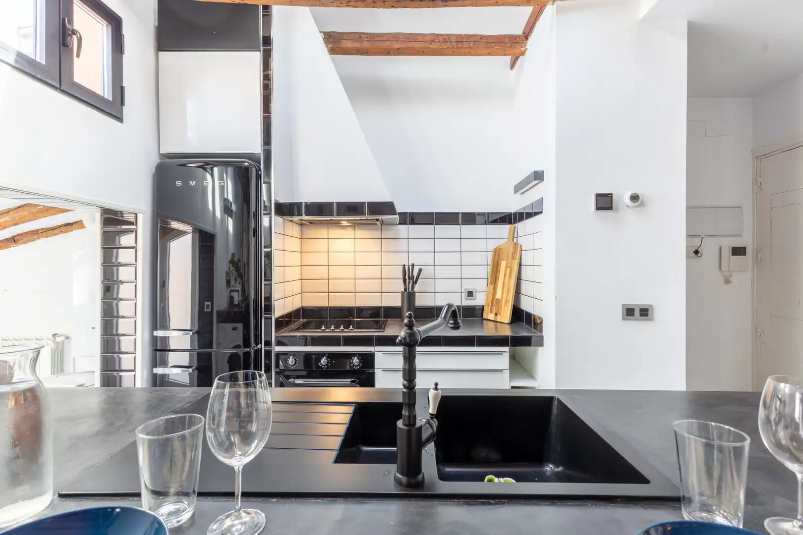 Cocina de Ático de alquiler en Madrid con Aire acondicionado, Calefacción y Parquet