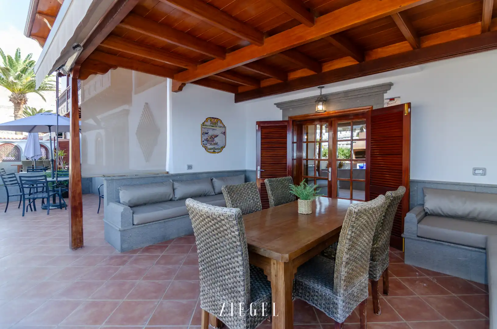 Living room of Houses for rent in Mogán  with Terrace, Swimming Pool and Furnished