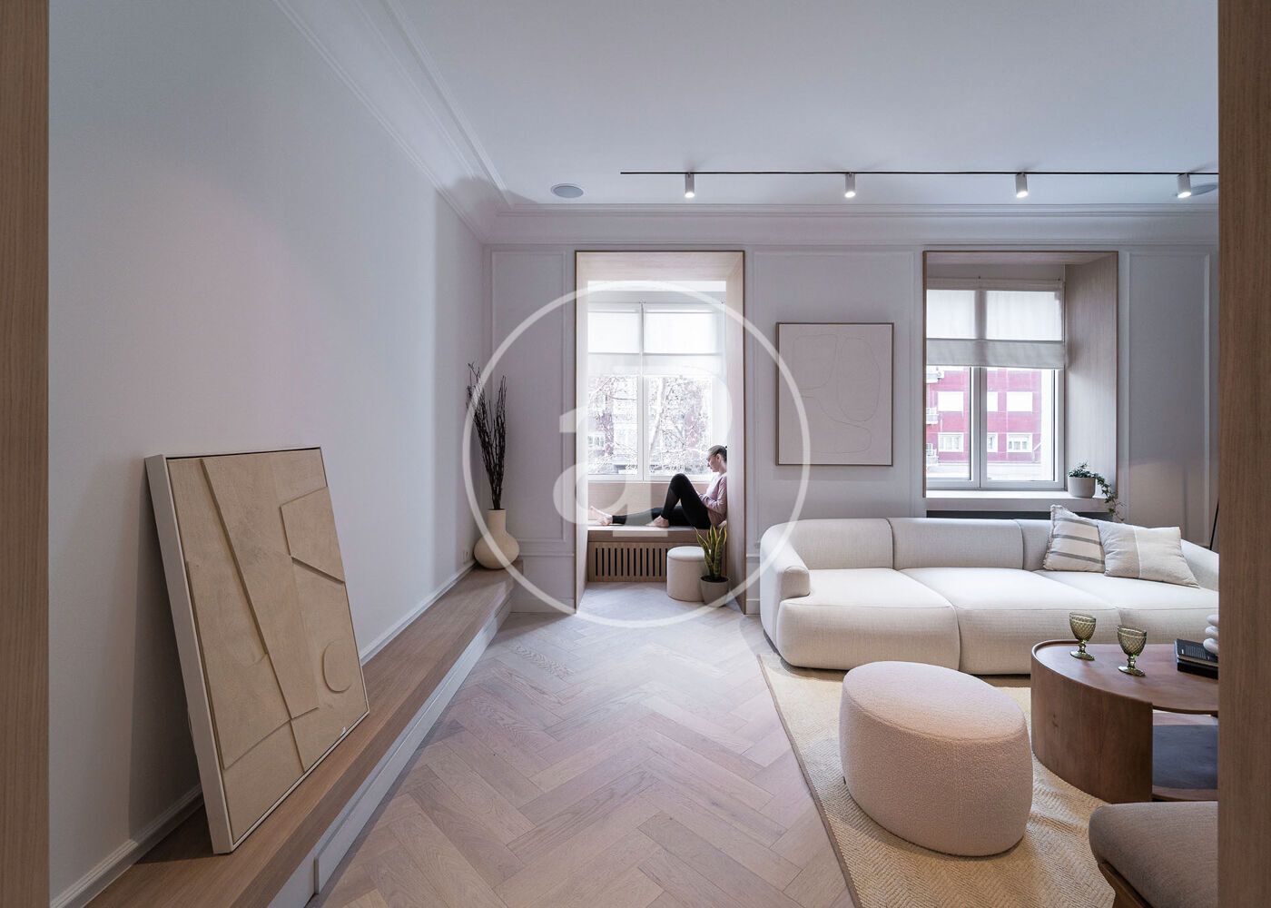 Sala de estar de Piso en venta en  Madrid Capital con Aire acondicionado, Calefacción y Amueblado