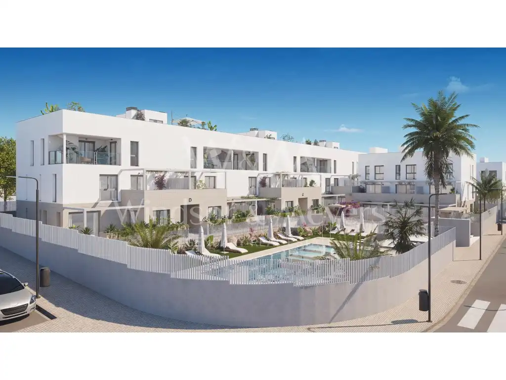 Garten von Erdgeschoss zum Verkauf in Eivissa mit Klimaanlage, Schwimmbad und Ofen