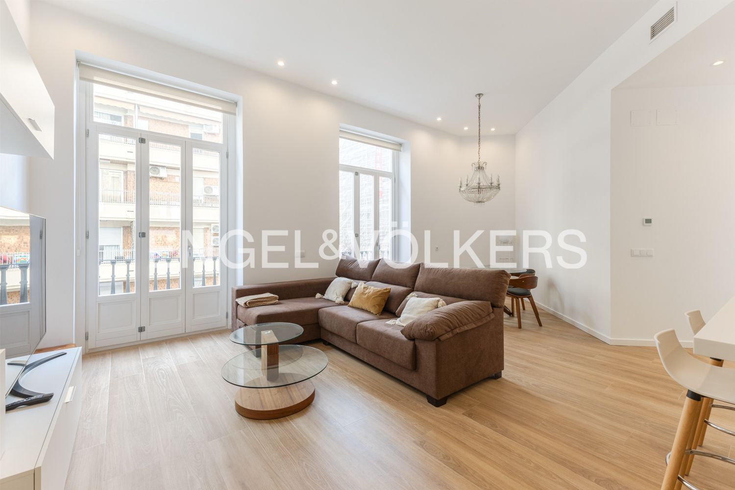 Living room of Flat to rent in  Valencia Capital  with Air Conditioner, Heating and Furnished