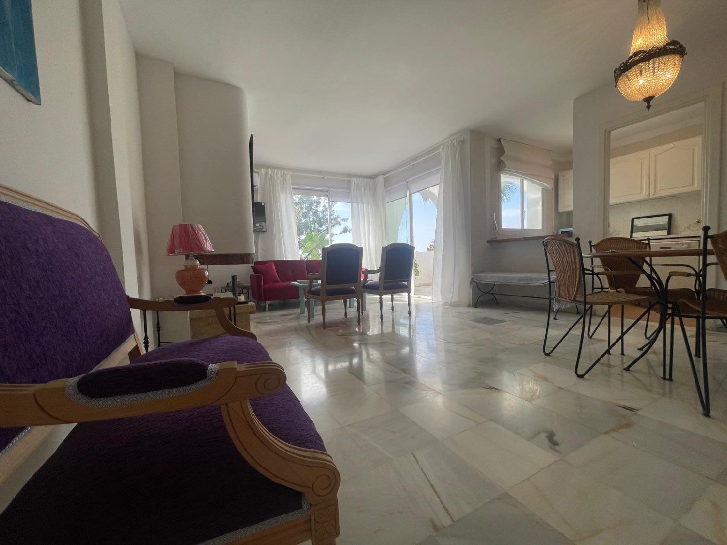 Living room of Attic to rent in Marbella  with Air Conditioner, Heating and Terrace