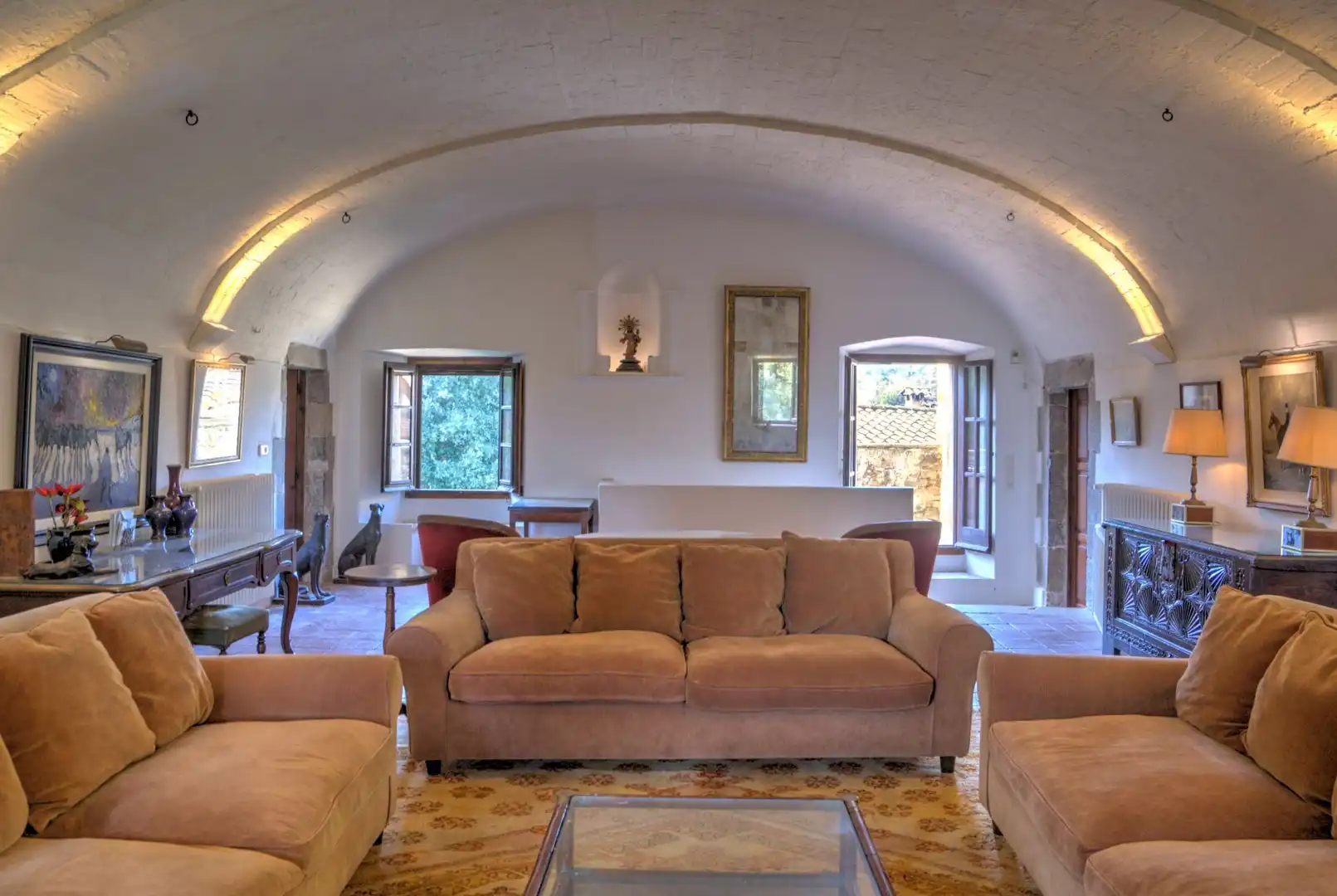 Sala d'estar de Finca rústica en venda en Madremanya amb Calefacció, Jardí privat i Piscina