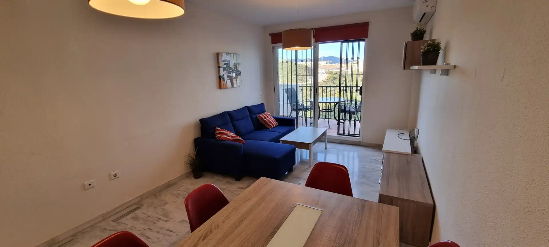 Sala d'estar de Àtic en venda en Mijas amb Aire condicionat, Terrassa i Piscina comunitària