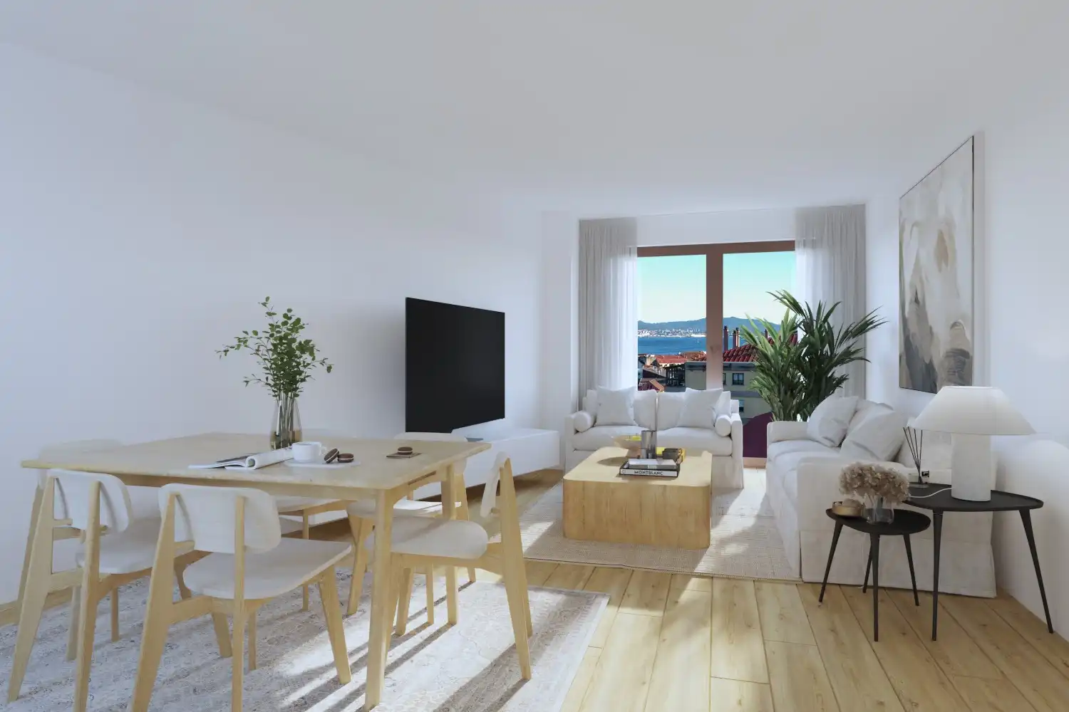Sala de estar de Ático en venta en Moaña con Calefacción y Balcón
