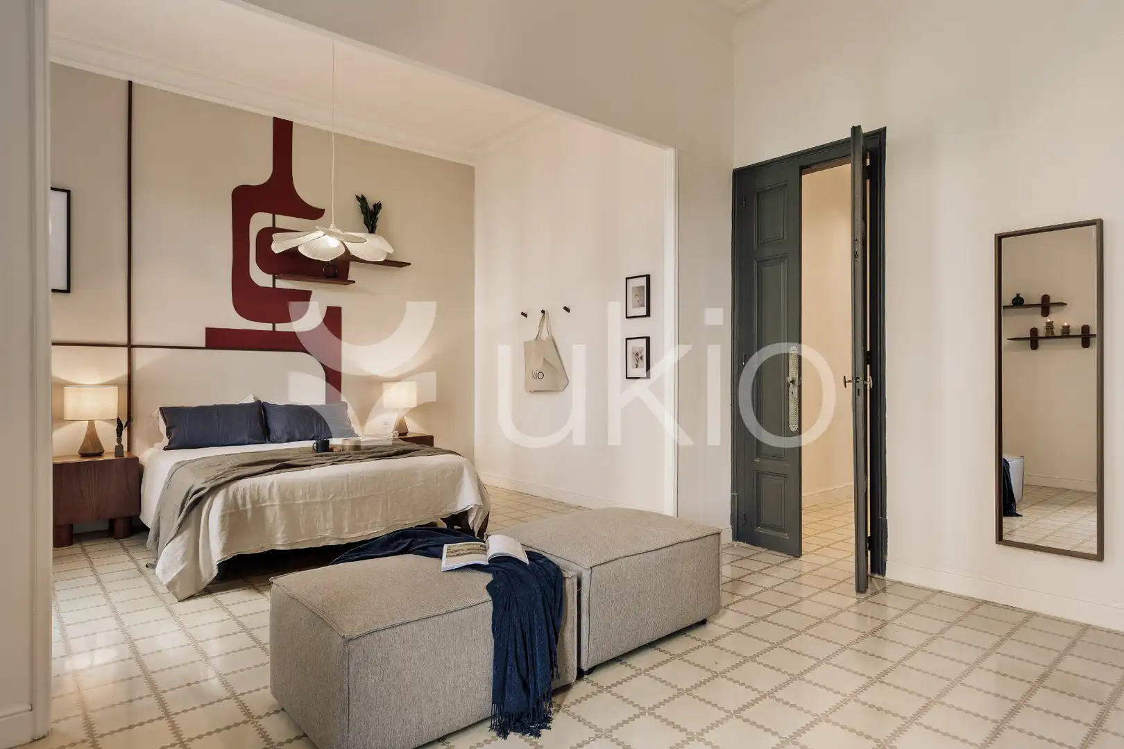 Habitación de Apartamento de alquiler en Barcelona con Aire acondicionado, Calefacción y Amueblado