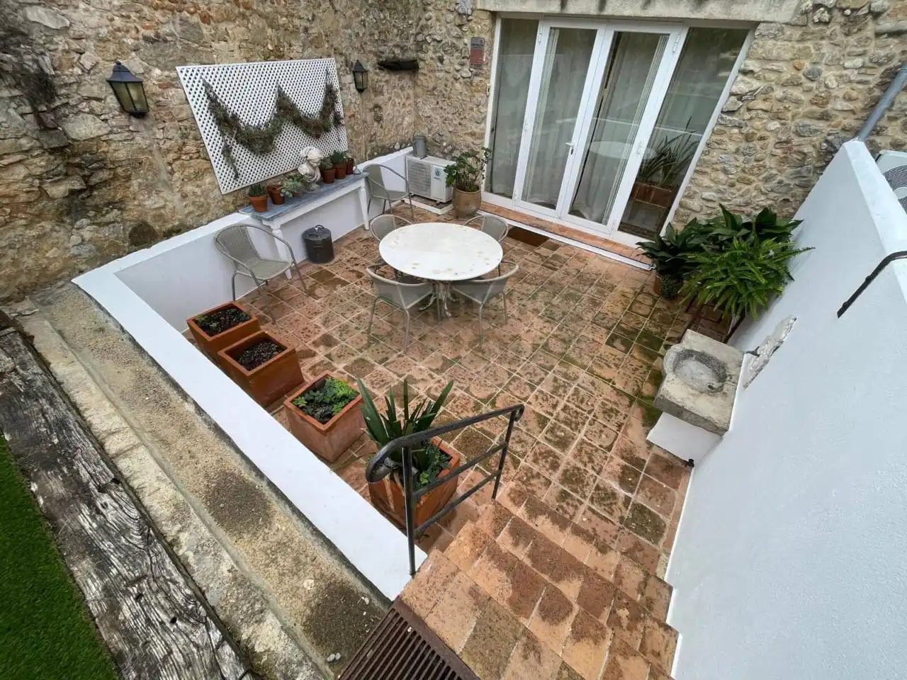 Terrasse von Country house zur Miete in Navata mit Klimaanlage, Heizung und Privatgarten