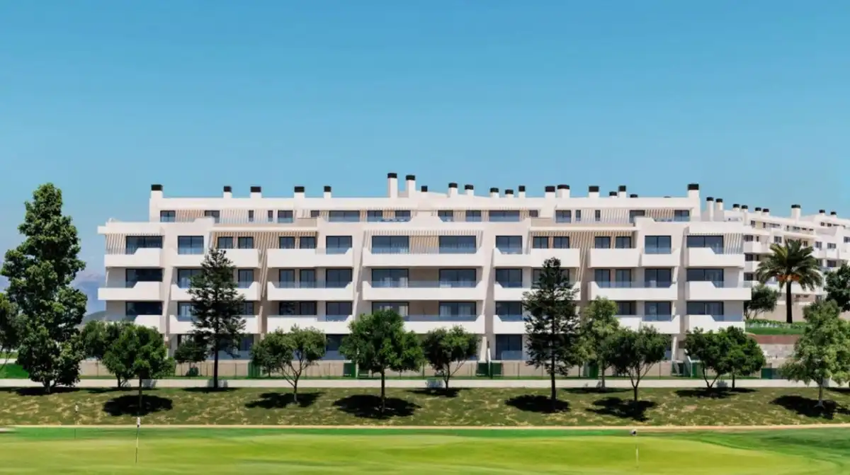 Außenansicht von Wohnungen zum Verkauf in Mijas mit Klimaanlage, Privatgarten und Terrasse