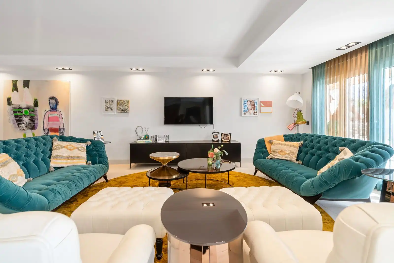 Sala d'estar de Apartament en venda en Adeje amb Aire condicionat, Terrassa i Moblat