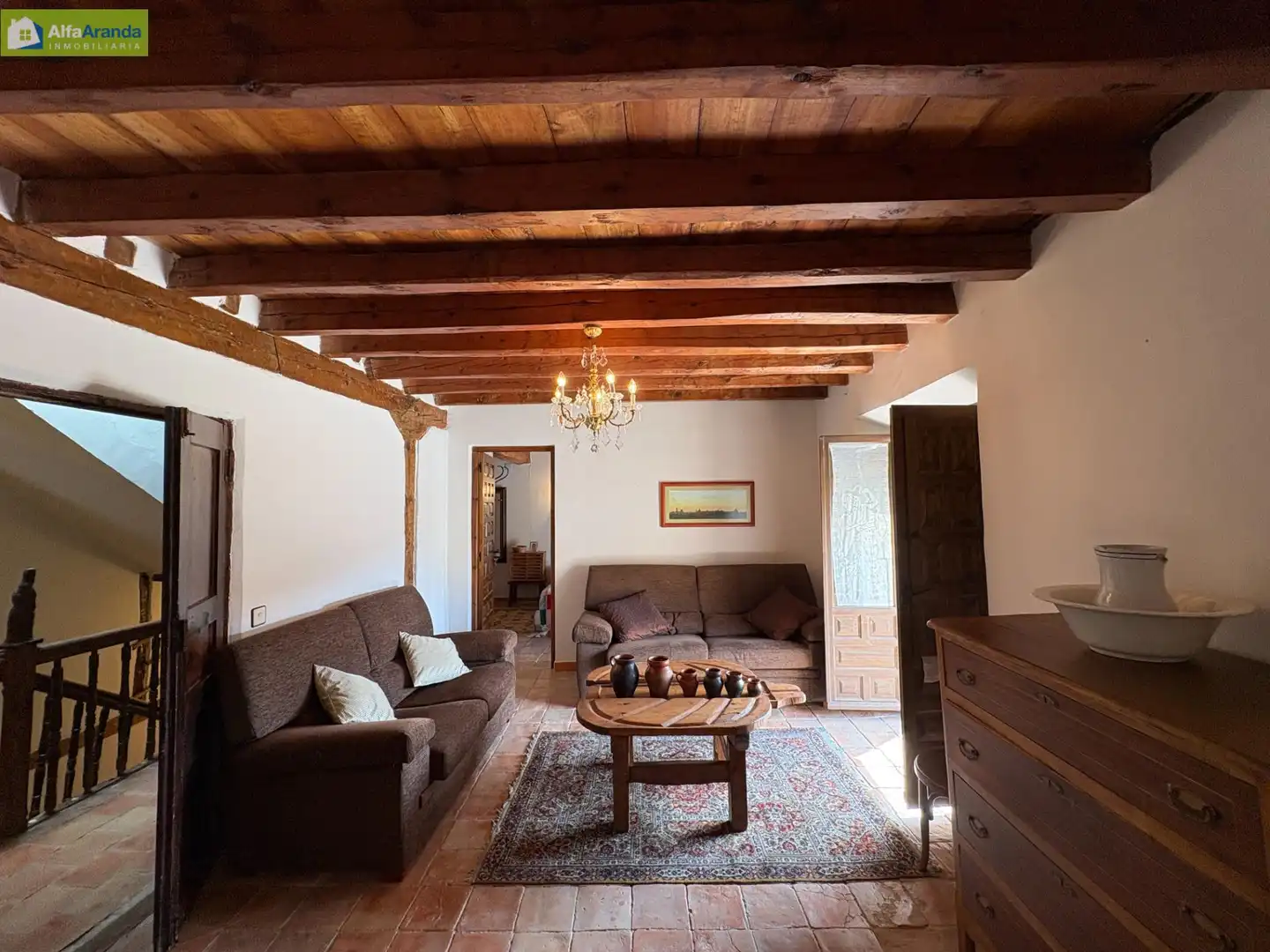 Sala de estar de Finca rústica en venta en Peñaranda de Duero con Calefacción, Trastero y Amueblado