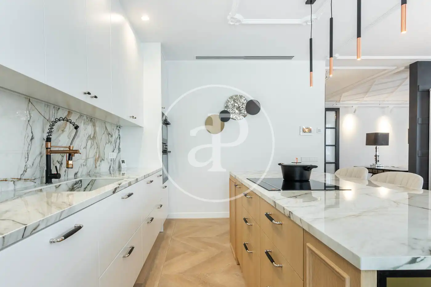 Cocina de Piso de alquiler en Barcelona con Aire acondicionado, Calefacción y Terraza