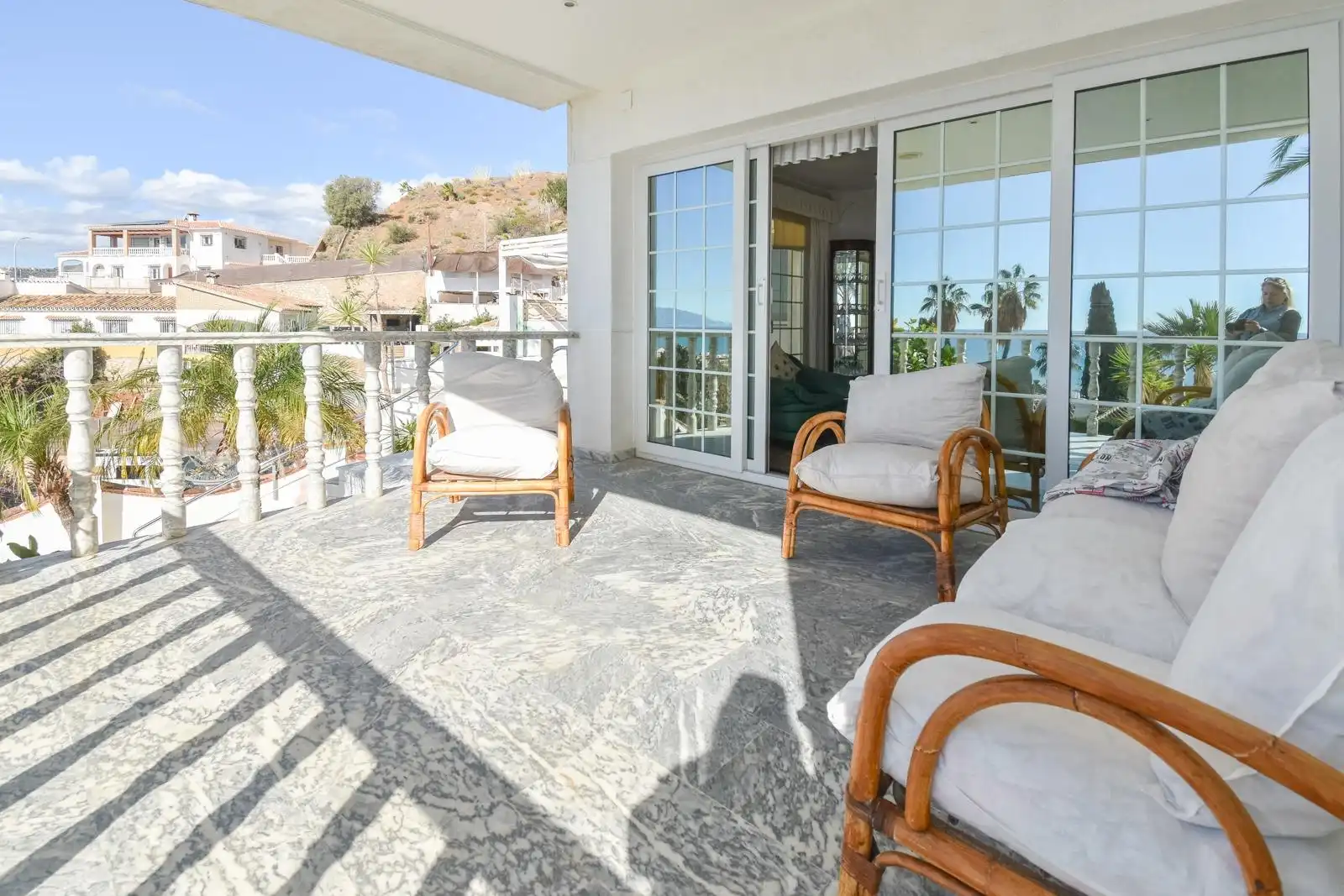 Terraza de Casa o chalet de alquiler en Rincón de la Victoria con Aire acondicionado, Calefacción y Jardín privado
