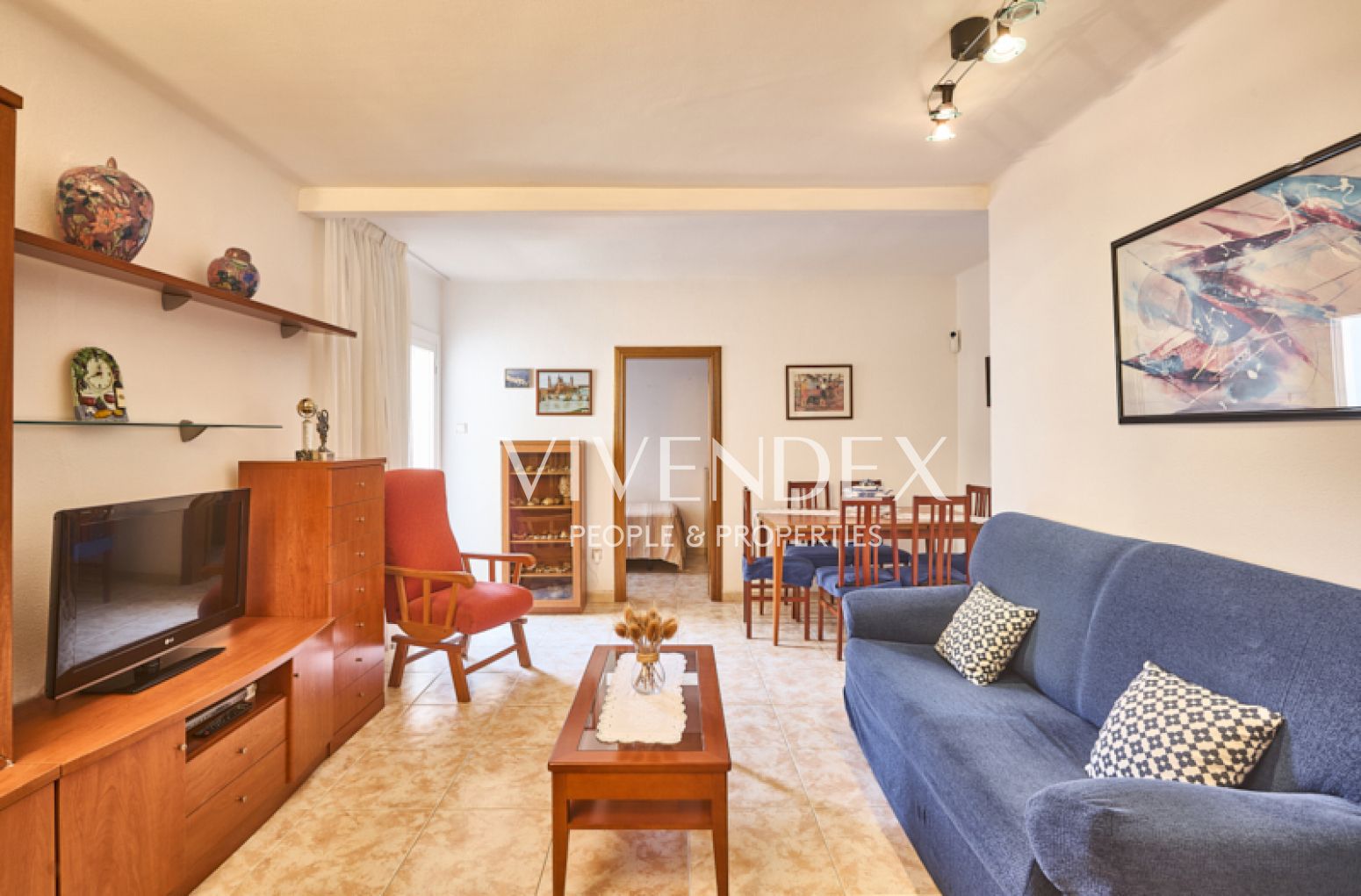 Living room of Flat for sale in Esplugues de Llobregat  with Heating and Balcony