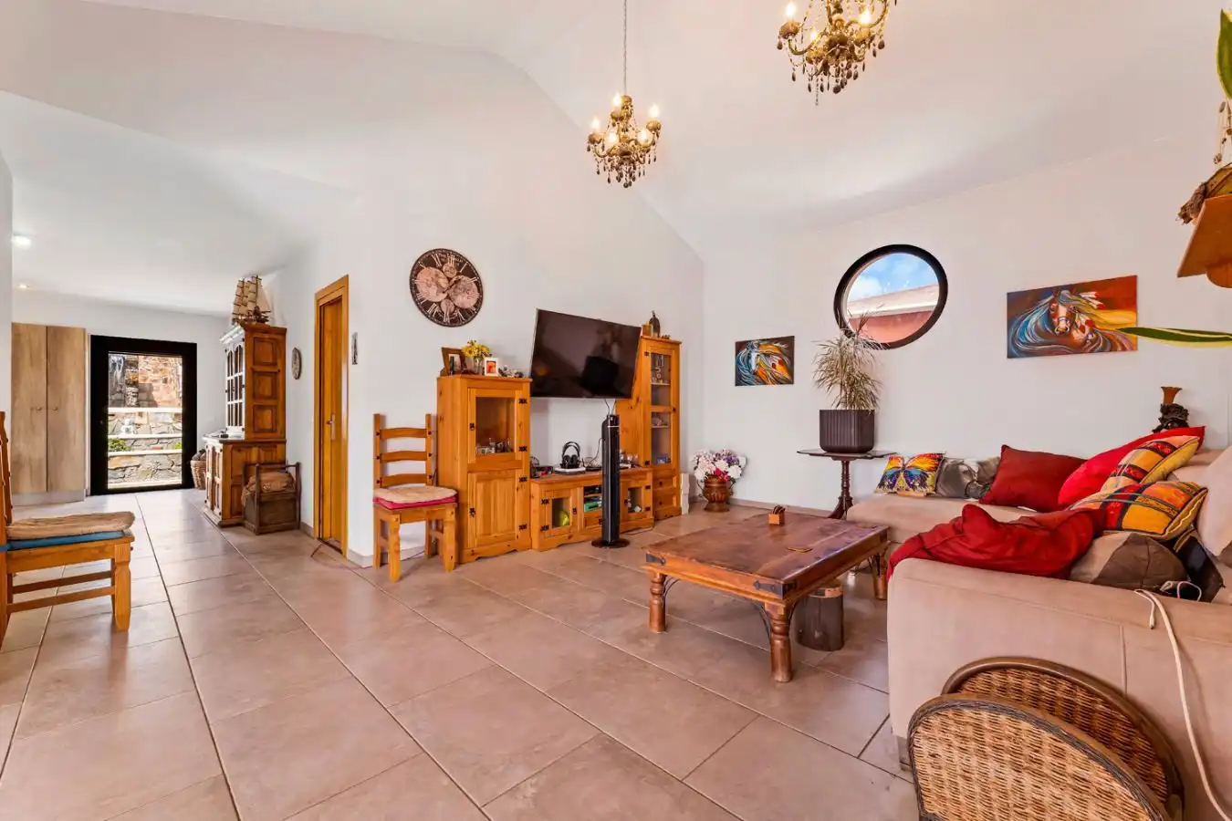 Living room of Houses for sale in La Oliva  with Heating, Private garden and Terrace