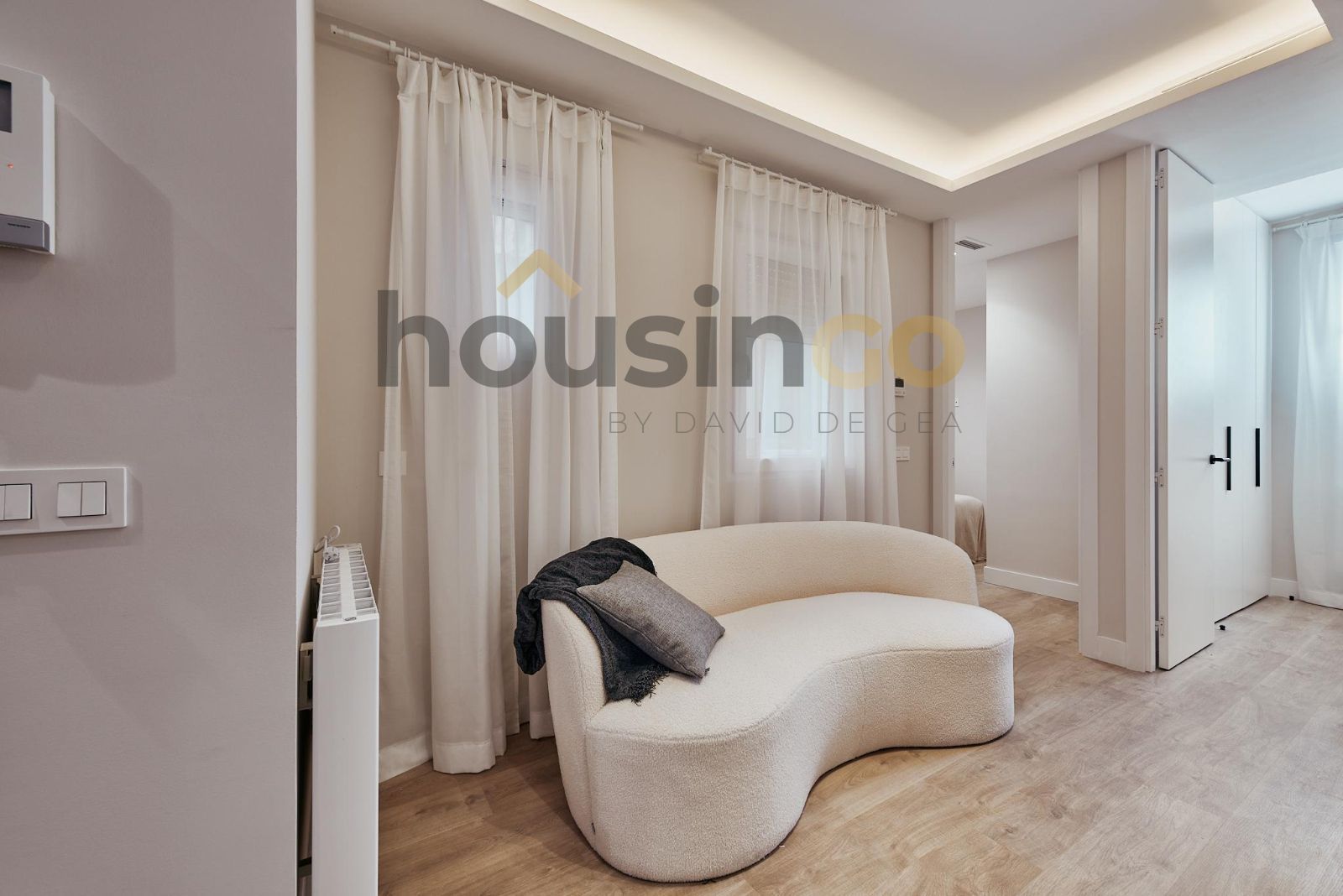 Sala de estar de Piso en venta en  Madrid Capital con Aire acondicionado, Calefacción y Parquet