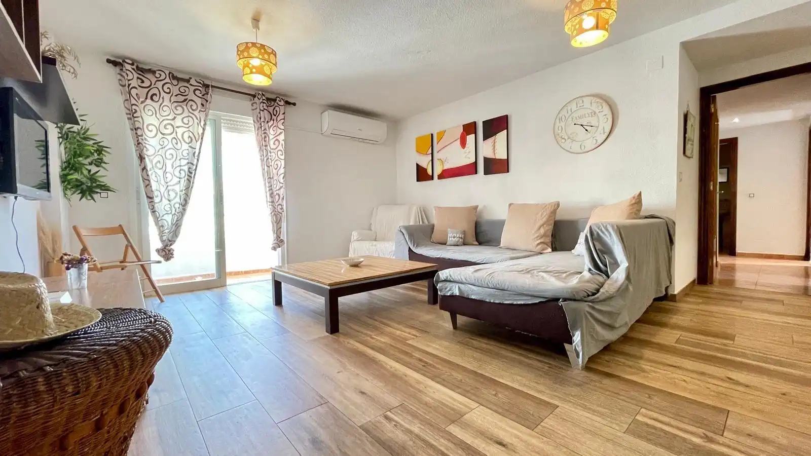 Wohnzimmer von Wohnung zum Verkauf in San Vicente del Raspeig / Sant Vicent del Raspeig mit Klimaanlage, Terrasse und Möbliert