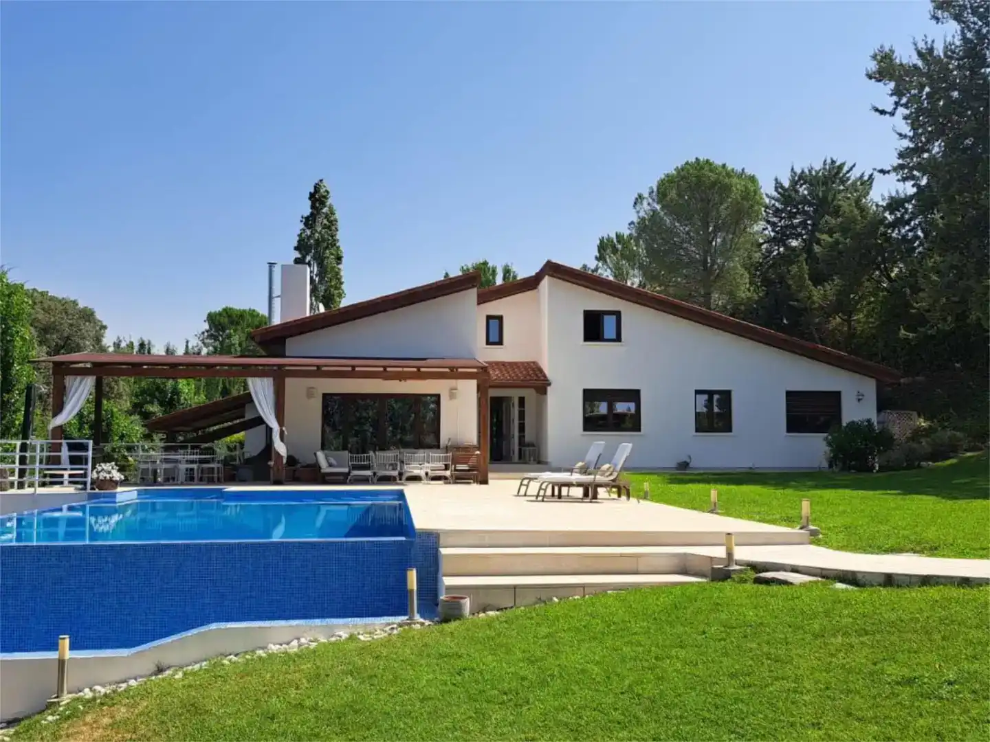 Jardí de Casa o xalet de lloguer en Algete amb Aire condicionat i Piscina