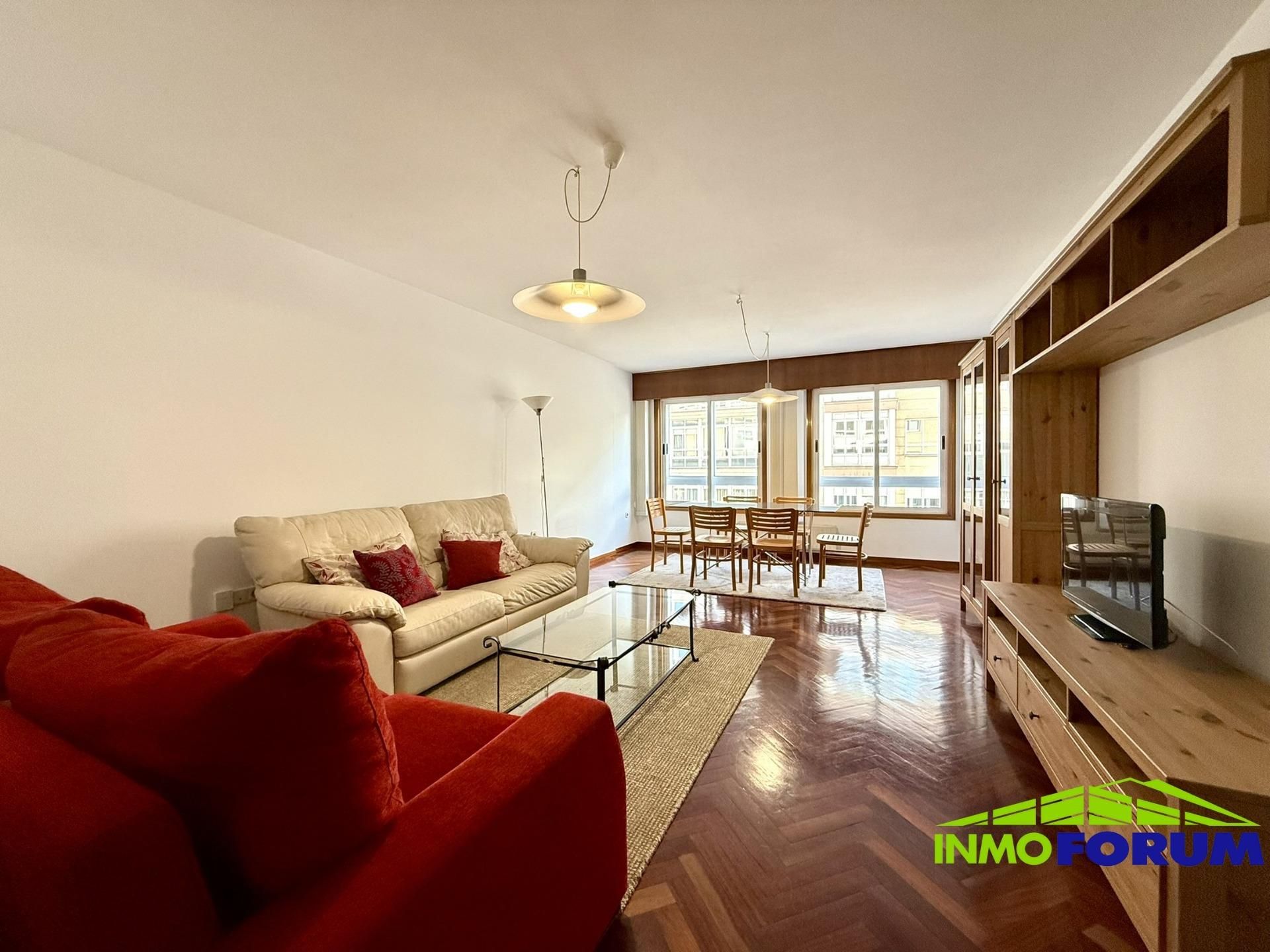 Living room of Apartment to rent in A Coruña Capital   with Heating and Parquet flooring