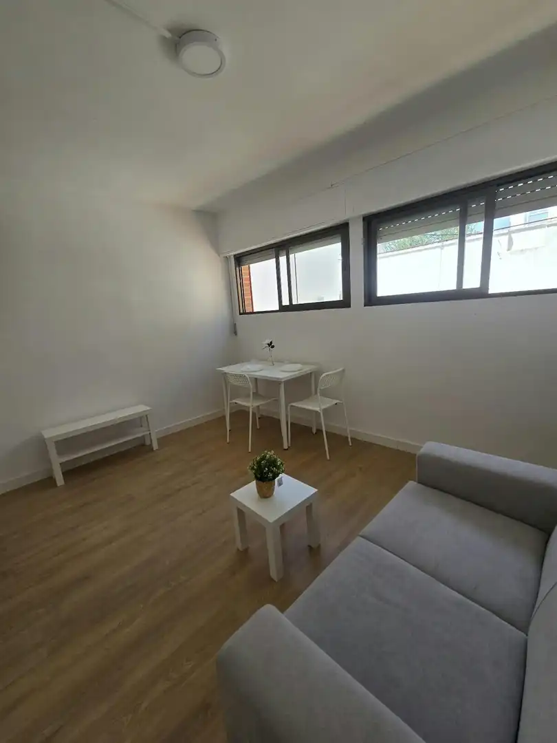 Living room of Flat for rent in Madrid  with Air Conditioner, Heating and Private garden