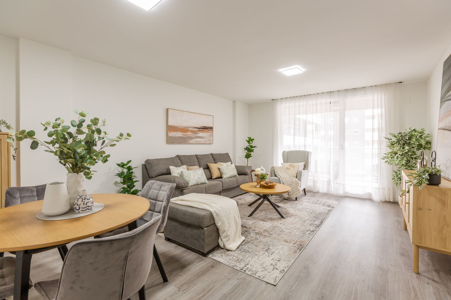 Sala d'estar de Pis en venda en Burlada / Burlata amb Calefacció, Jardí privat i Terrassa