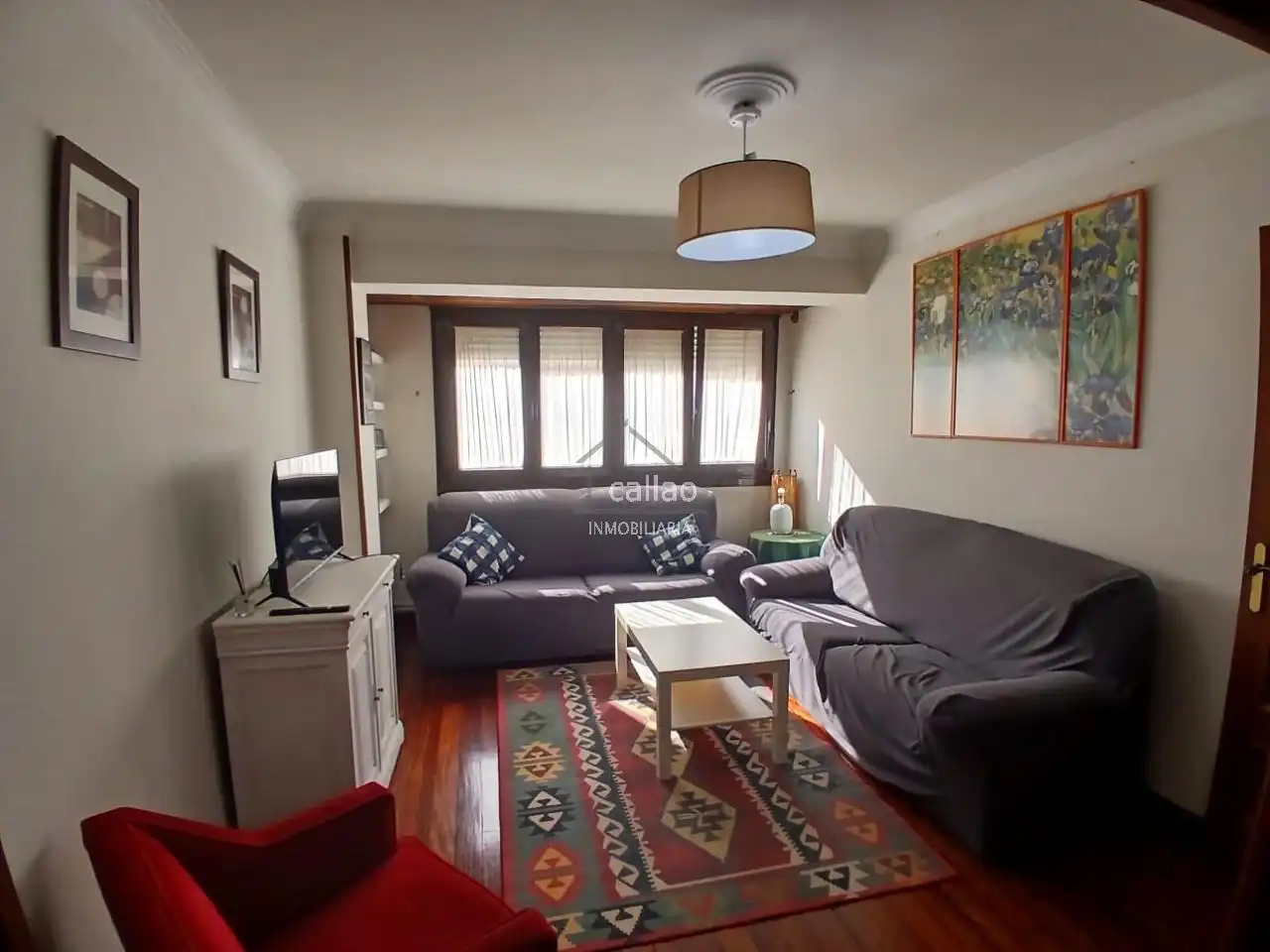 Living room of Flat for rent in Ferrol  with Heating and Furnished