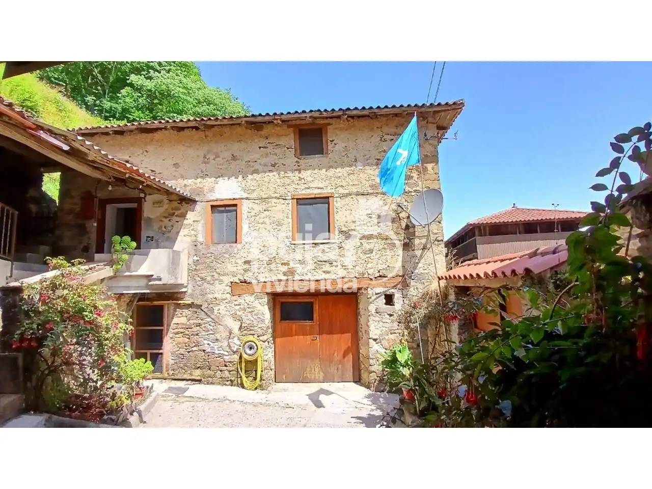 Vista exterior de Casa o chalet en venta en Tineo con Jardín privado, Terraza y Amueblado