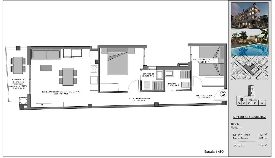 Apartament amb terrassa en venda a Santa Pola ciudad, imagen 12