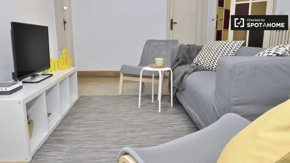 Sala d'estar de Pis de lloguer en Barcelona amb Aire condicionat, Calefacció i Moblat
