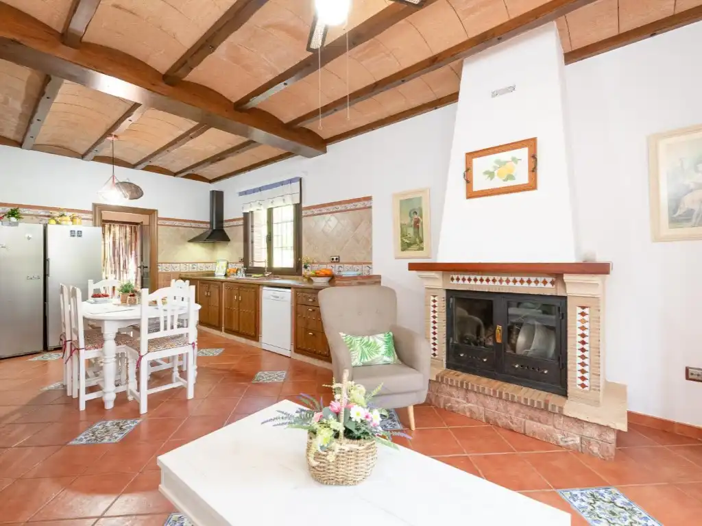 Cuina de Finca rústica en venda en Villanueva del Trabuco amb Aire condicionat, Jardí privat i Terrassa