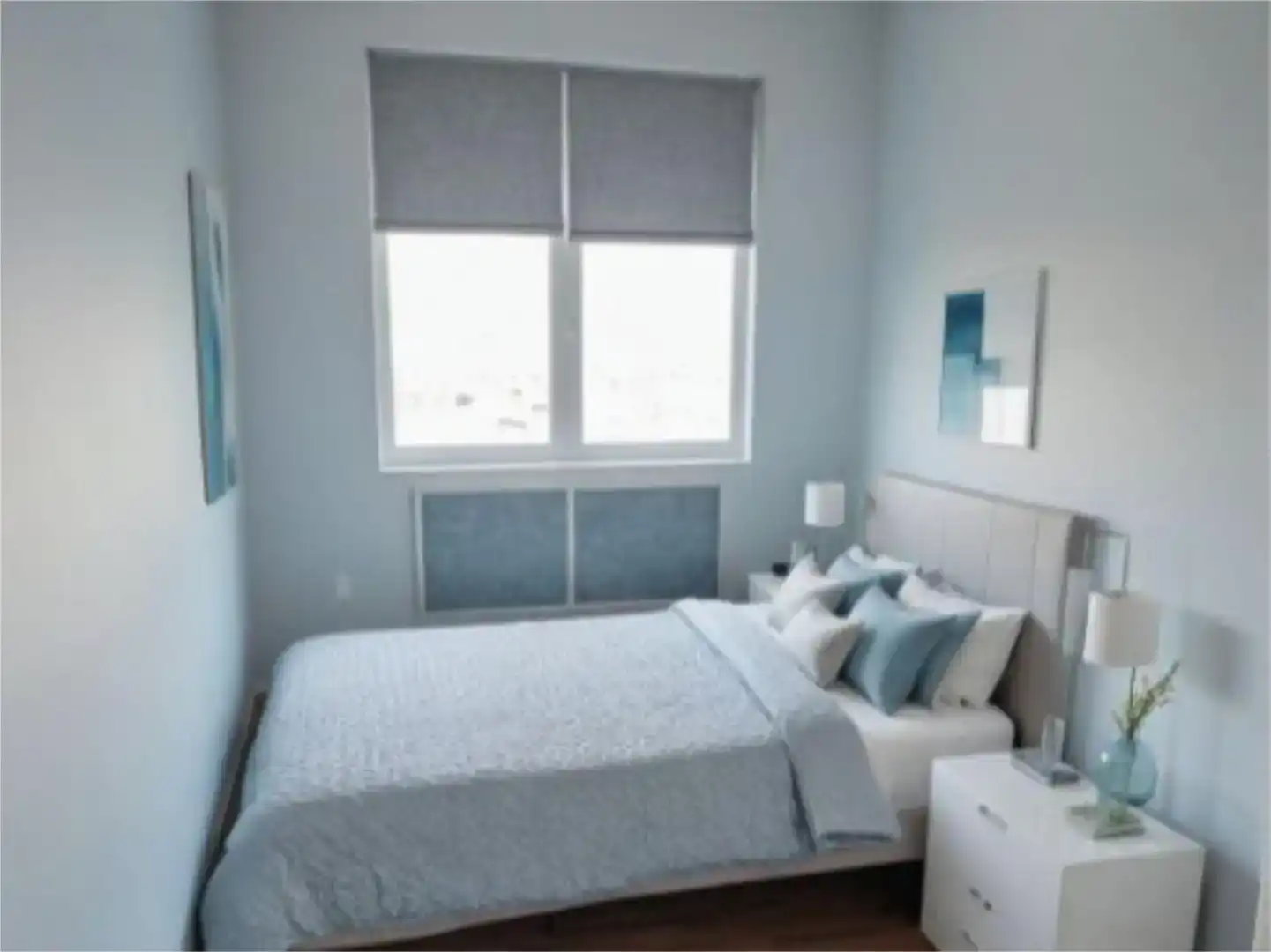 Schlafzimmer von Dachboden zur Miete in Valencia mit Privatgarten, Parkett und Abstellraum
