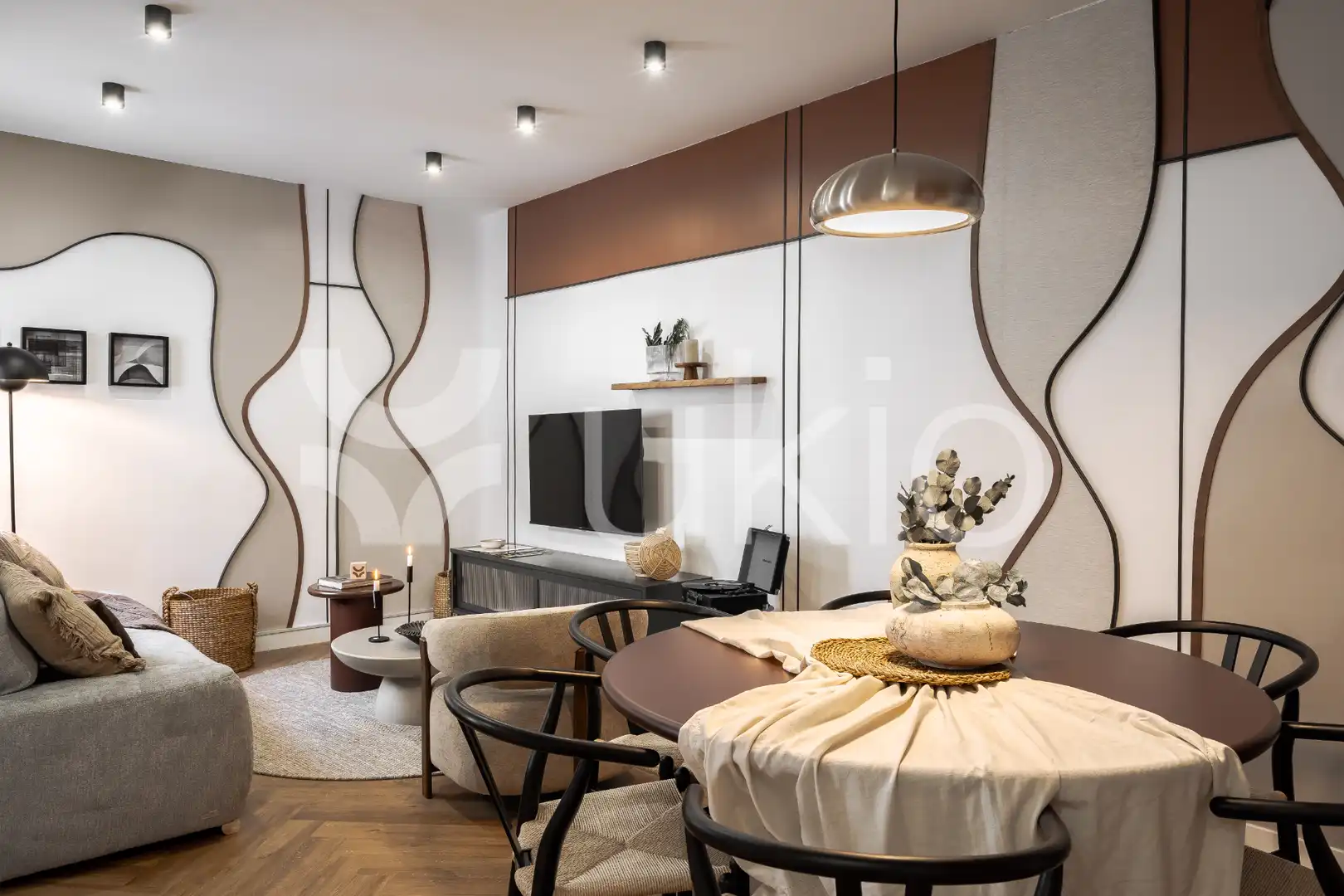 Living room of Apartments for rent in Madrid  with Air Conditioner, Heating and Furnished