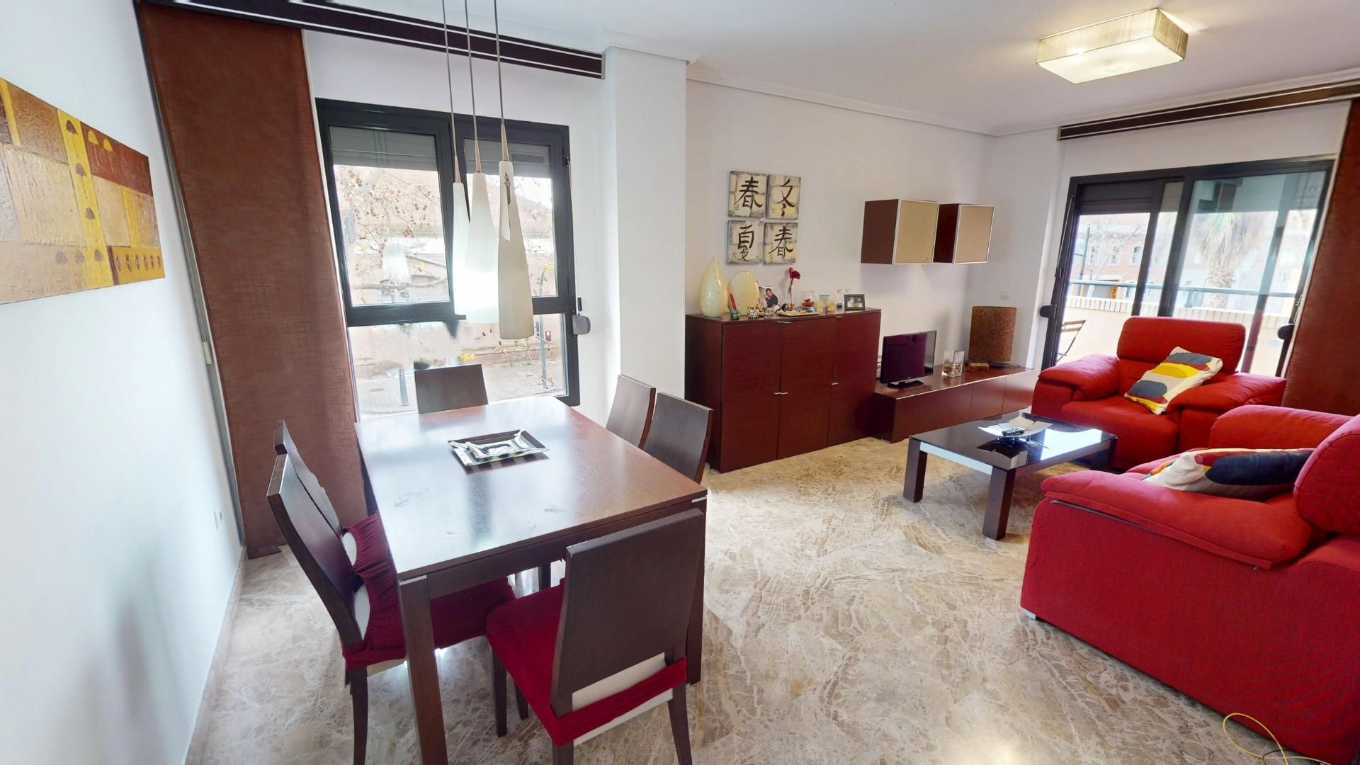 Dining room of Flat for sale in  Valencia Capital  with Private garden and Balcony