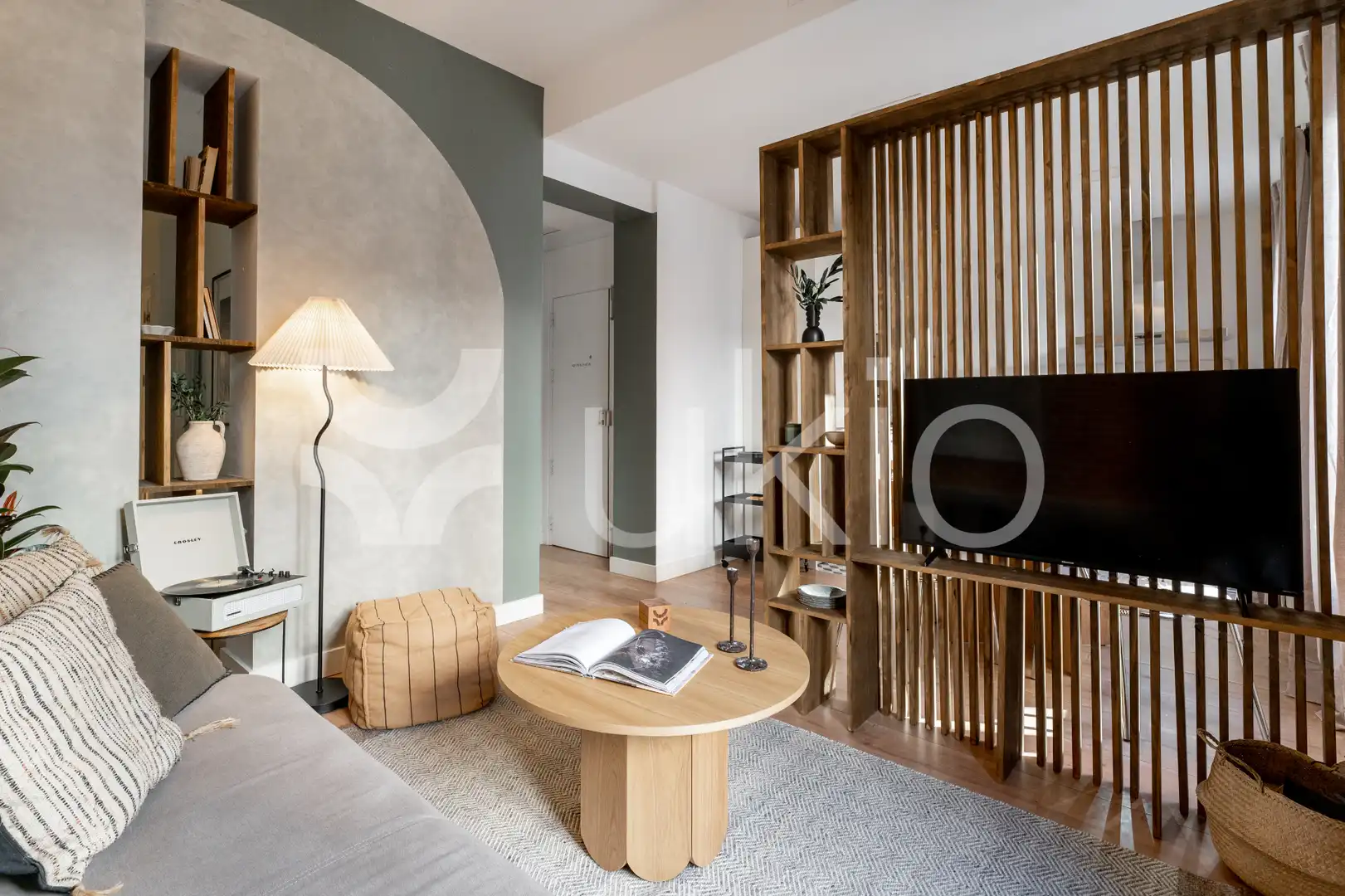 Sala de estar de Apartamento de alquiler en Madrid con Aire acondicionado, Calefacción y Amueblado