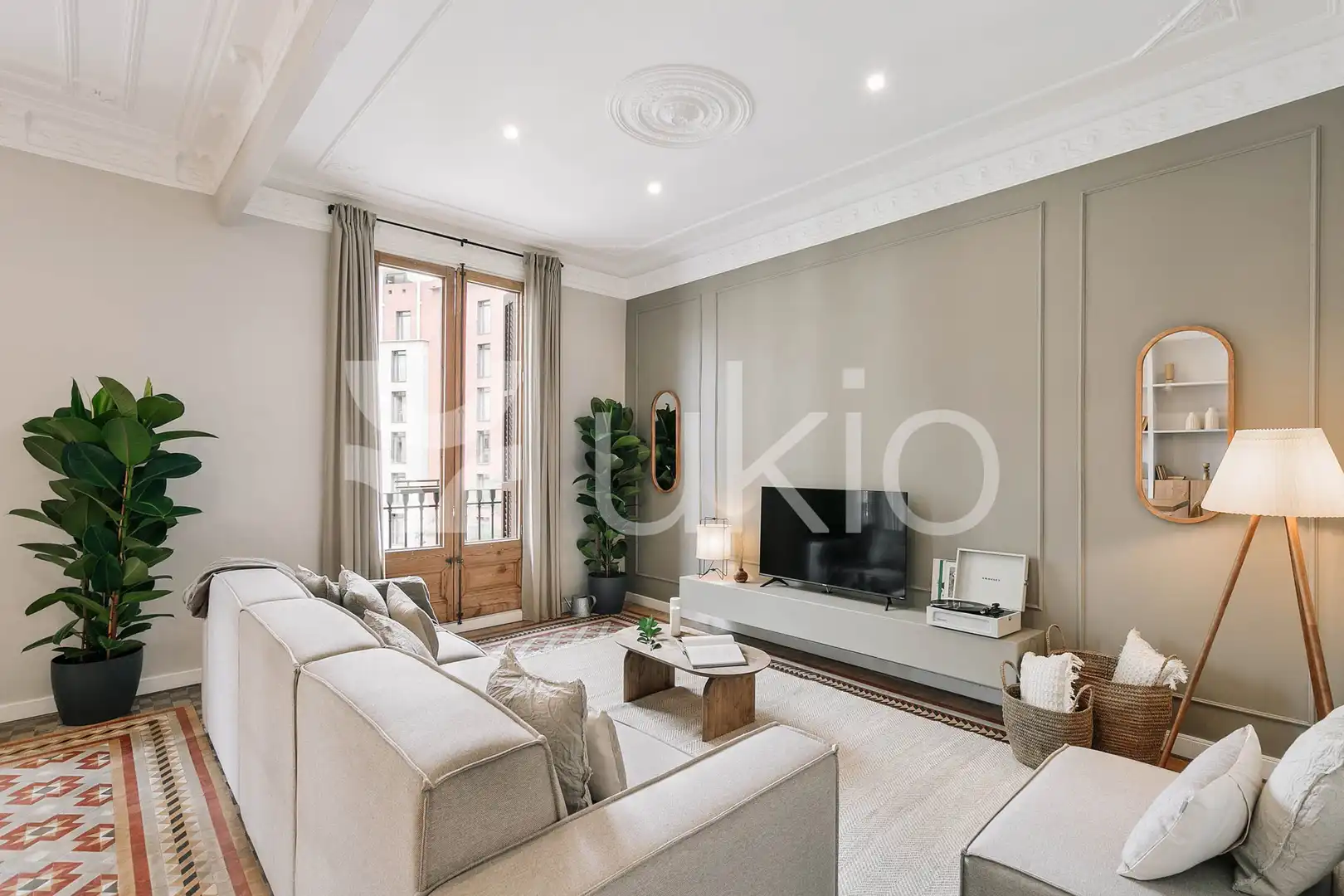 Living room of Apartments for rent in Barcelona  with Air Conditioner, Heating and Furnished