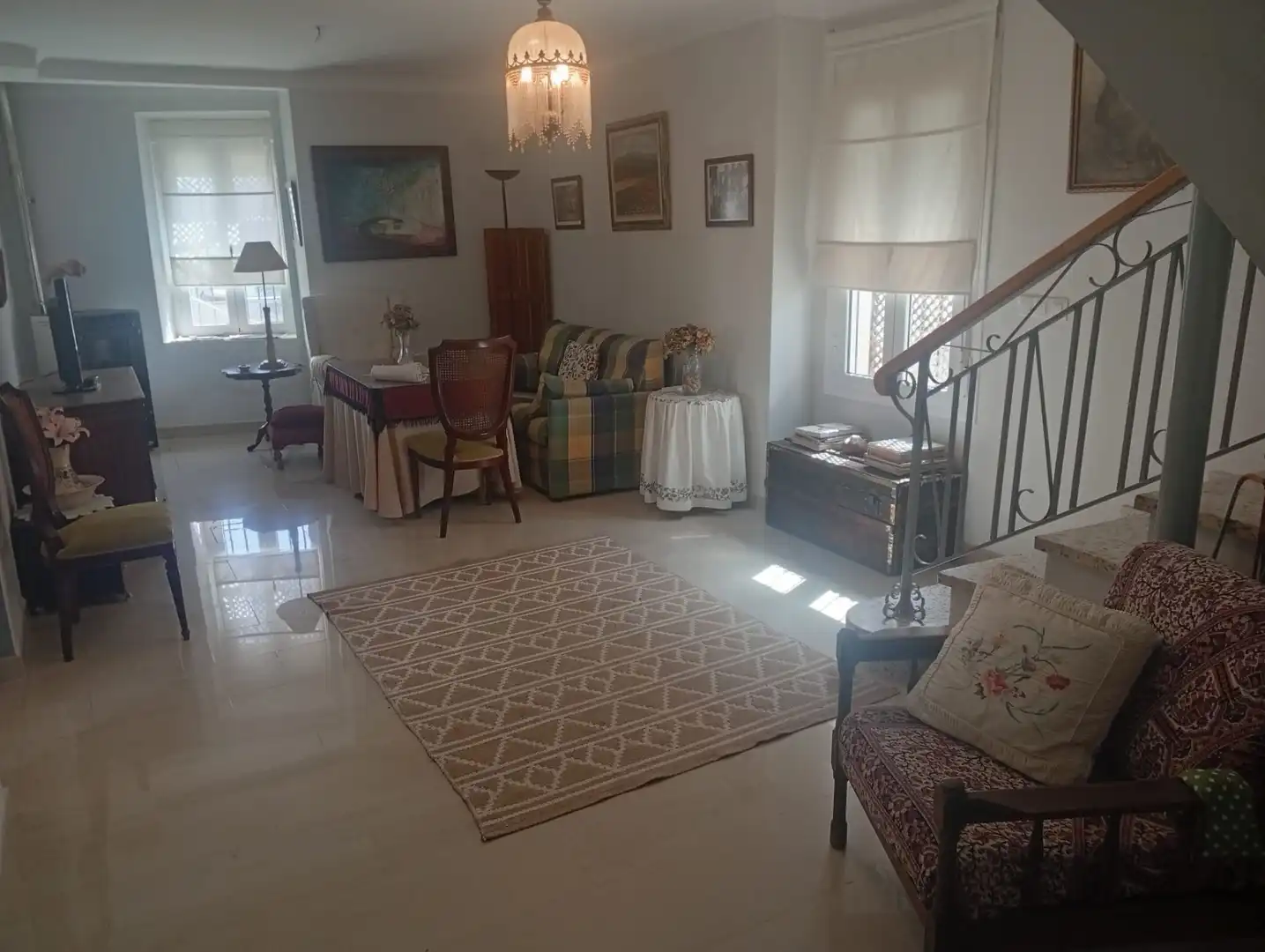 Sala de estar de Finca rústica en venta en Mollina con Aire acondicionado, Calefacción y Jardín privado