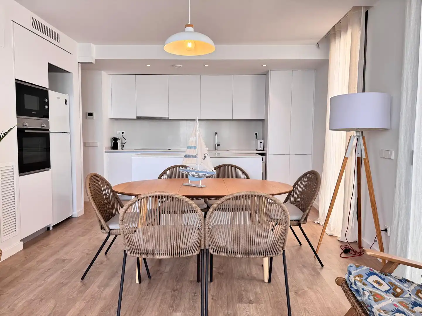 Esszimmer von Wohnung zum Verkauf in L'Escala mit Klimaanlage, Heizung und Terrasse