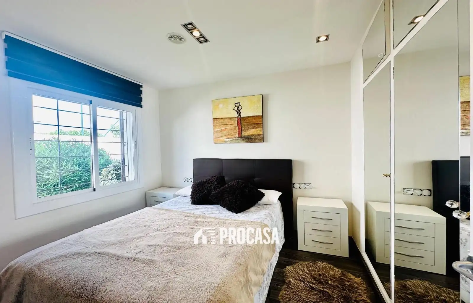 Schlafzimmer von Wohnung zum Verkauf in Empuriabrava mit Klimaanlage, Heizung und Terrasse