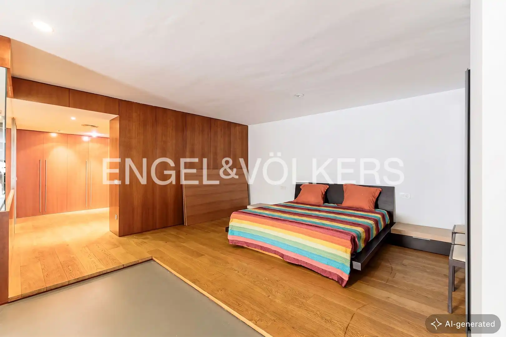 Schlafzimmer von Wohnung zum Verkauf in Barcelona mit Klimaanlage, Heizung und Parkett