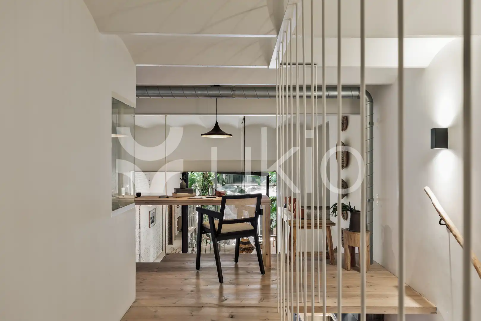 Menjador de Apartament de lloguer en Barcelona amb Aire condicionat, Terrassa i Moblat