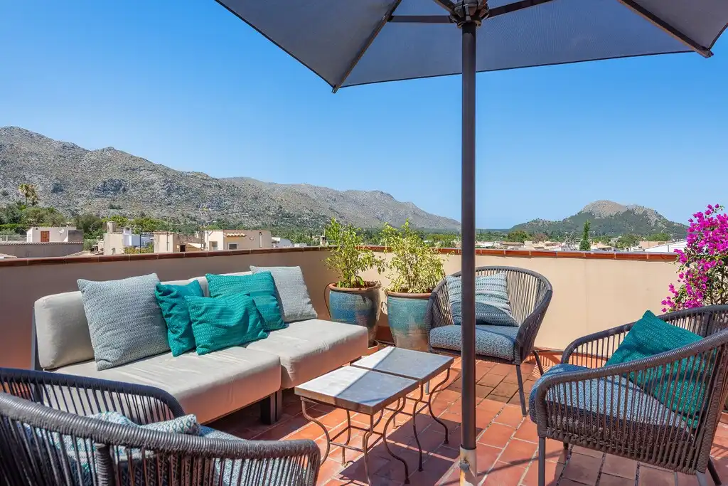 Terraza de Finca rústica en venta en Pollença con Aire acondicionado, Calefacción y Jardín privado