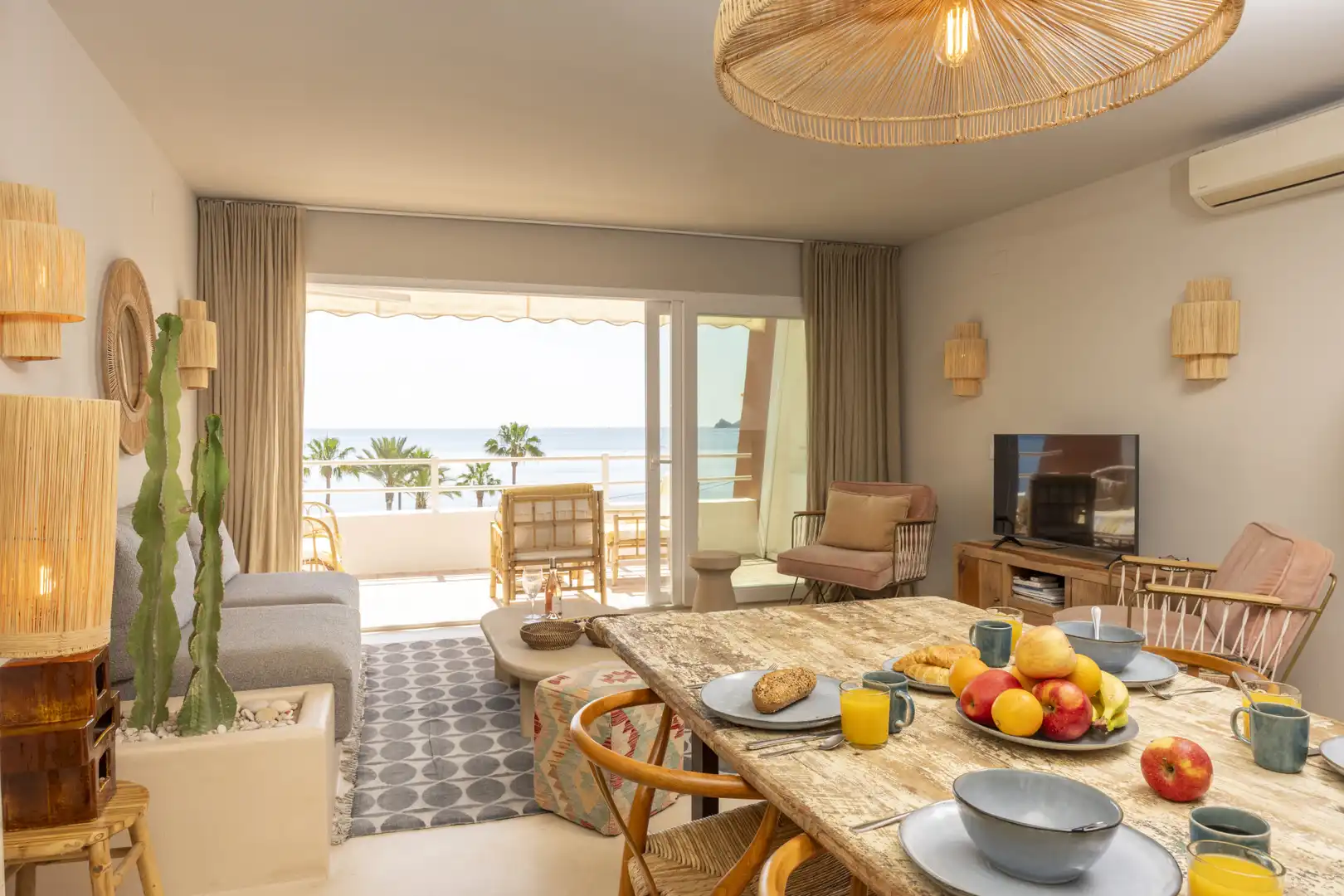 Sala d'estar de Apartament en venda en Jávea / Xàbia amb Aire condicionat, Terrassa i Piscina