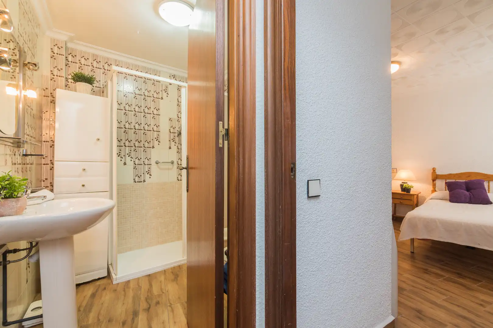 Badezimmer von Wohnung zum Verkauf in Santa Pola mit Klimaanlage, Möbliert und Balkon