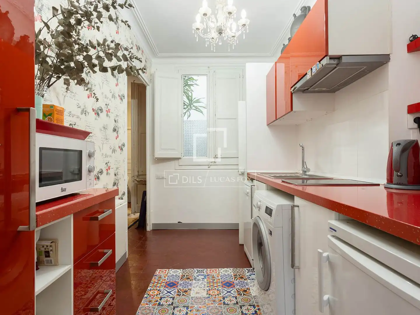 Kitchen of Flat for sale in Barcelona  with Air Conditioner, Terrace and Balcony