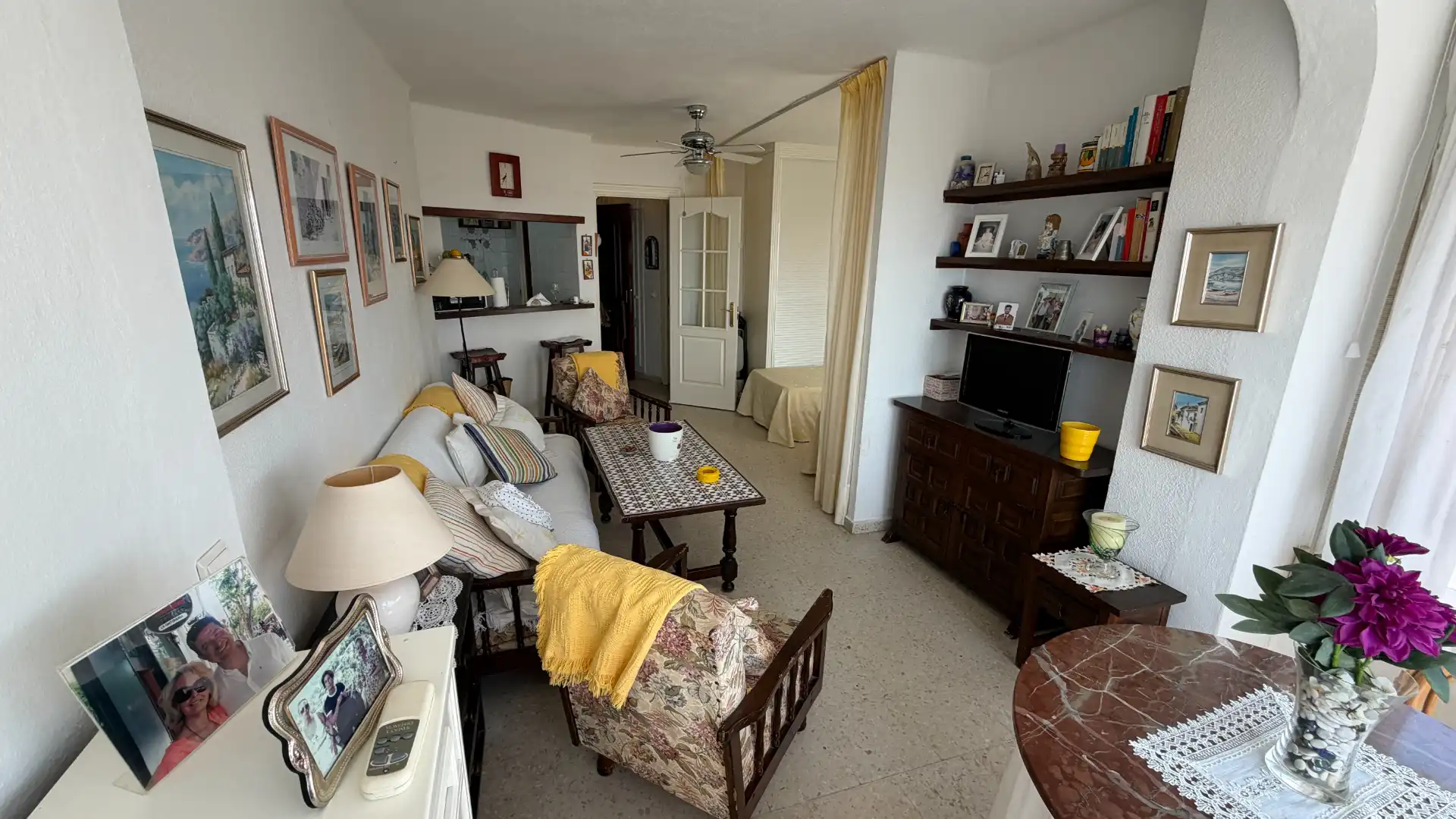 Wohnzimmer von Wohnung zum Verkauf in Torrox mit Möbliert, Ofen und Waschmaschine